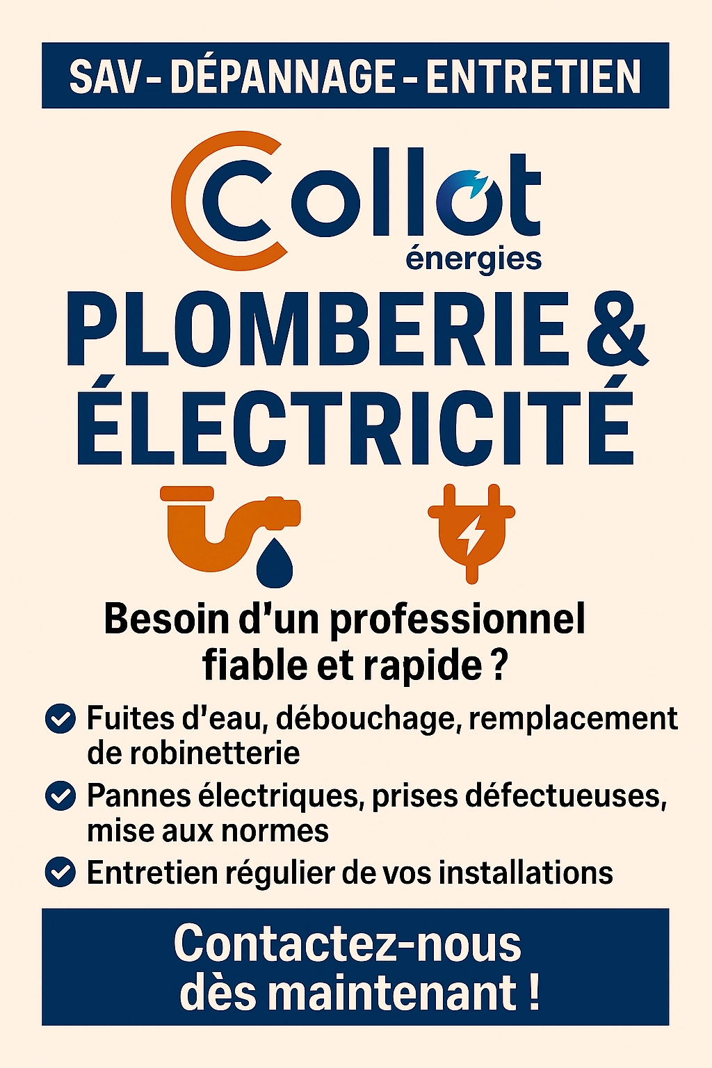depannage sav électrifié plomberie